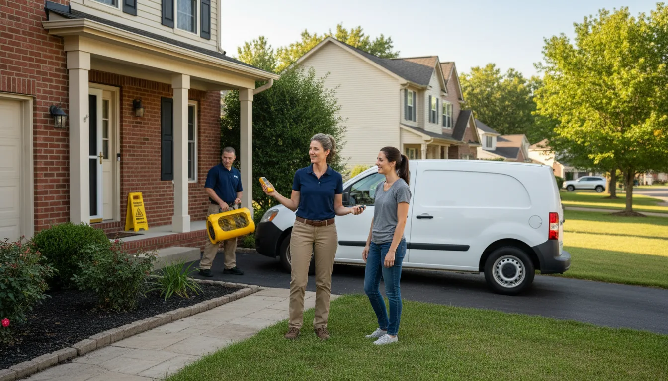 Residential water damage restoration in Felicity, OH